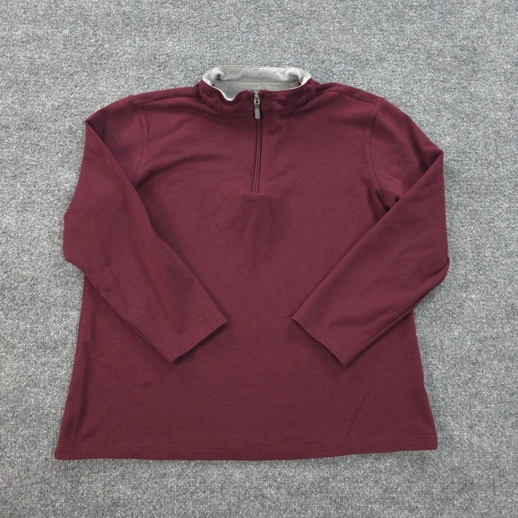 Mizzen Main Sweater‎ Mens Extra Large Red Proflex Quarter Zip Performance Golf - Picture 1 of 11